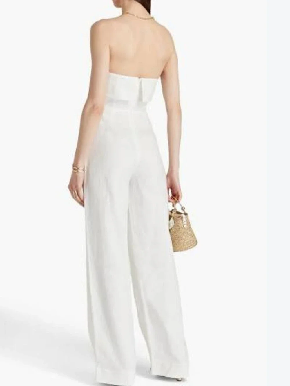 Nicholas Chesa Linen Jumpsuit in Sage Green Size 8